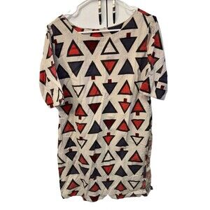 Utsa Indian Cotton Lightweight  Tunic Boho Dress High Side Slit Women L Pullon